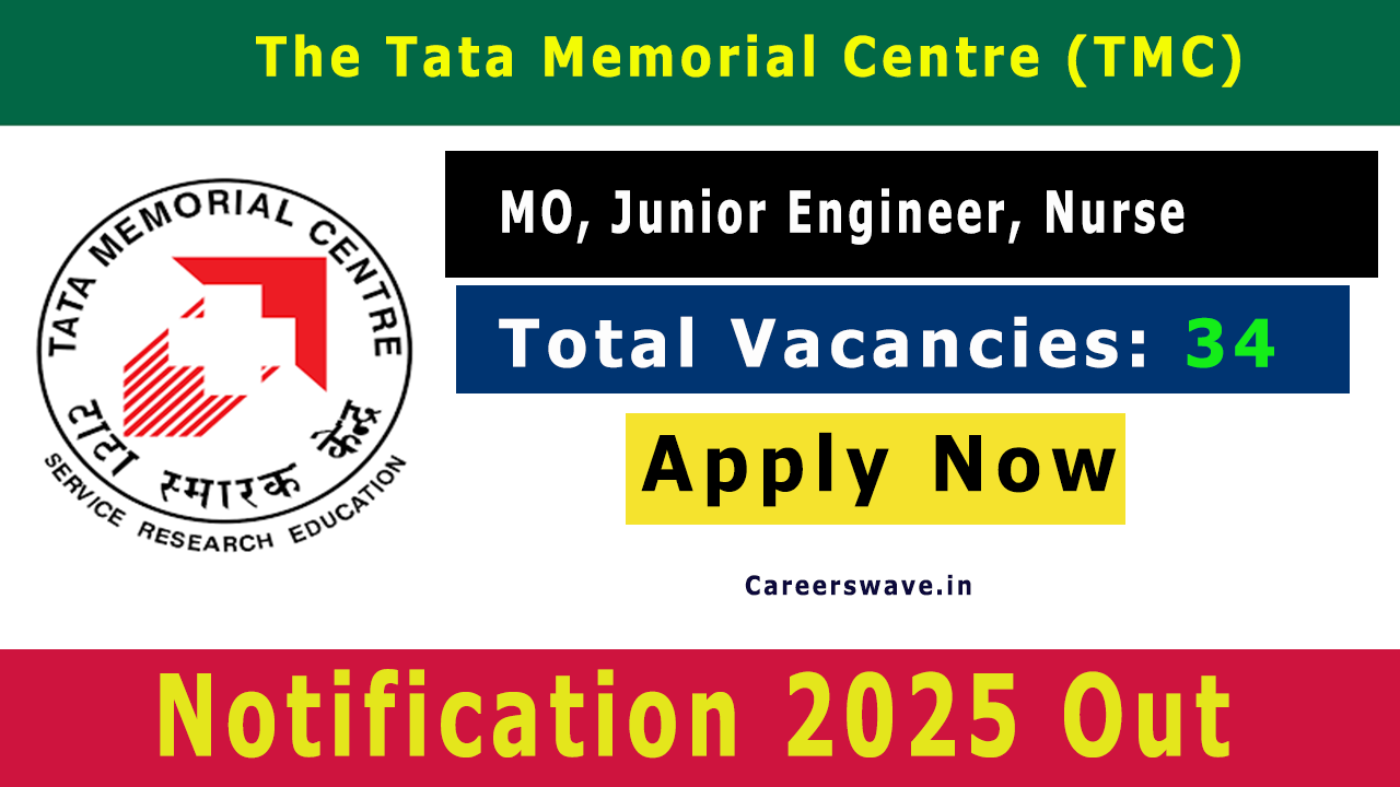 TMC Junior Engineer and Nurse Recruitment 2025 for 34 Vacancy TMC Junior Engineer and Nurse Recruitment 2025 for 34 Vacancy